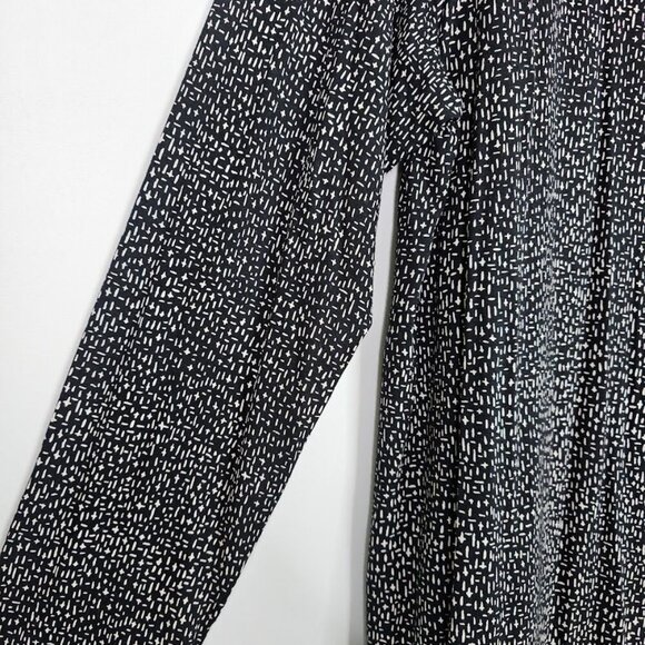 J. JILL Wearever Collection Long Sleeve Tunic Top Shirt BLACK & WHITE size XL - Picture 5 of 7